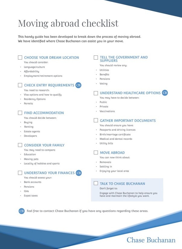 Moving abroad checklist image (2)