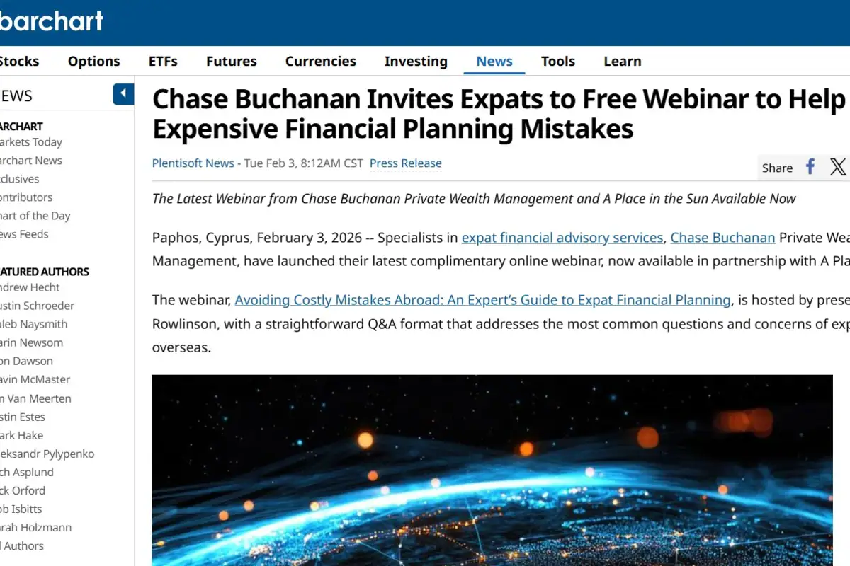 Chase buchanan invites expats to free webinar to help avoid expensive financial planning mistakes